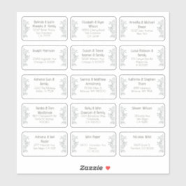 15個のゲスト結婚ネーム・アドレス・ステッカー シール