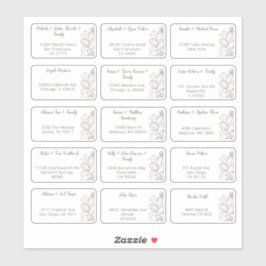 15個のゲスト結婚ネーム・アドレス・ステッカー シール