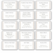 15個のゲスト結婚ネーム・アドレス・ステッカー シール (正面)