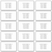 15個の封筒の日付住所 シールを保存する シール (正面)