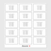 15個の封筒の日付住所 シールを保存する シール (シート)