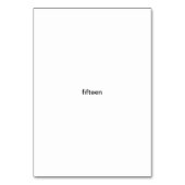 15個の小カスタム星のフラッシュカード テーブルナンバー (正面)