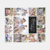 15写真コラージュこれらは良い古い日 フリースブランケット (正面(横))