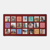 15写真、ブルゴーニュの6色ブロック デスクマット (正面)