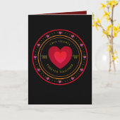 15周年折りグリーティングカード カード (黄色い花)