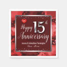 15周年結婚を迎える スタンダードカクテルナプキン