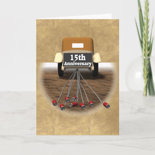 15周年結婚記念日のプレゼント カード (正面)