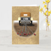 15周年結婚記念日のプレゼント カード (黄色い花)