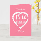 15周年結婚記念日の伝統的なクリスタル カード (黄色い花)