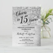 15周年結婚記念日の銀 招待状 (スタンド正面)