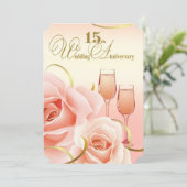 15周年結婚記念日パーティー招待状 招待状 (スタンド正面)