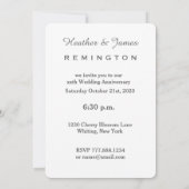 15周年結婚記念日ルビーレッドローズ A02D 招待状 (裏面)