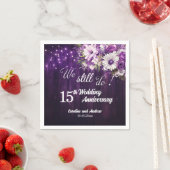 15周年結婚記念日 ストリングライト スタンダードカクテルナプキン (インサイチュ)