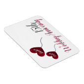 15周年結婚赤いハート風船 マグネット (右側)