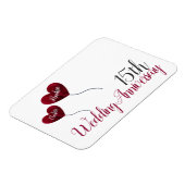 15周年結婚赤いハート風船 マグネット (左側)