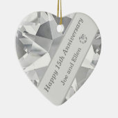 15周年結婚、結晶記念日 セラミックオーナメント (右)