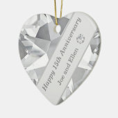 15周年結婚、結晶記念日 セラミックオーナメント (左)