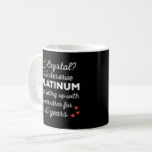 15周年結婚I - Crystal おもしろい Coule コーヒーマグカップ (正面左)
