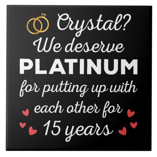 15周年結婚I - Crystal おもしろい Coule タイル (正面)