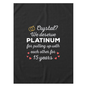15周年結婚I - Crystal おもしろい Coule テーブルクロス
