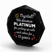 15周年結婚I - Crystal おもしろい Coule フォトブロック (右)
