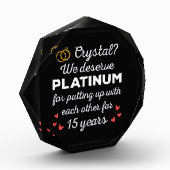 15周年結婚I - Crystal おもしろい Coule フォトブロック (左)