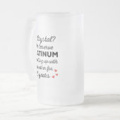 15周年結婚I - Crystal おもしろい Coule フロストグラスビールジョッキ (正面左)