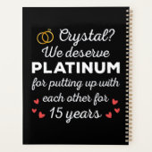 15周年結婚I - Crystal おもしろい Coule プランナー手帳 (裏面)