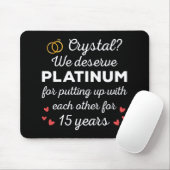 15周年結婚I - Crystal おもしろい Coule マウスパッド (マウス)
