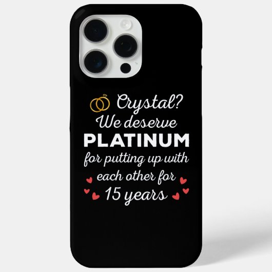 15周年結婚I - Crystal おもしろい Coule Case-Mate iPhoneケース (裏面)