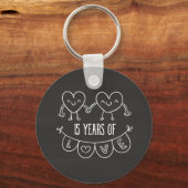 15周年記念ギフトチョークハート キーホルダー (正面)