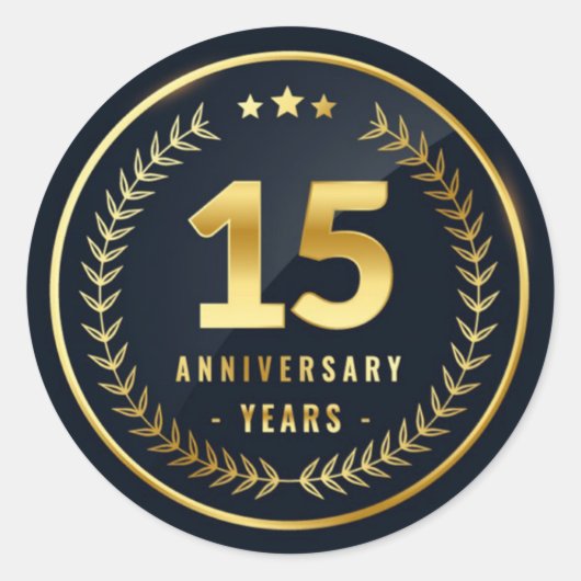 15周年記念クラシックラウンド ラウンドシール (正面)