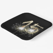 15周年記念パーティースパーカーズオンブラック ペーパープレート (傾斜あり)