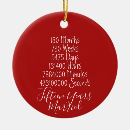15周年記念レッド セラミックオーナメント (正面)