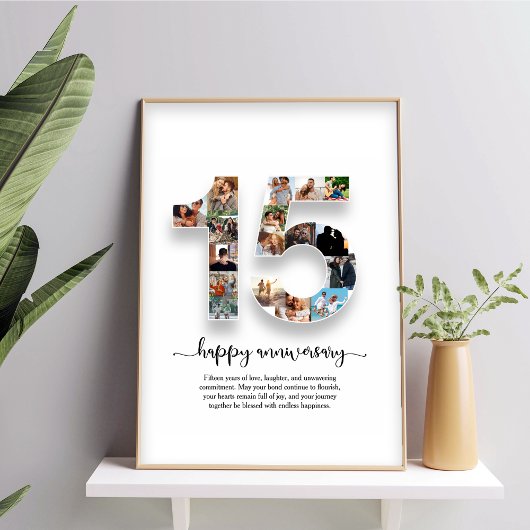 15周年記念写真コラージポスター ポスター