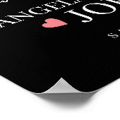 15周年記念写真結婚コラージュパーティーサイン ポスター (角)