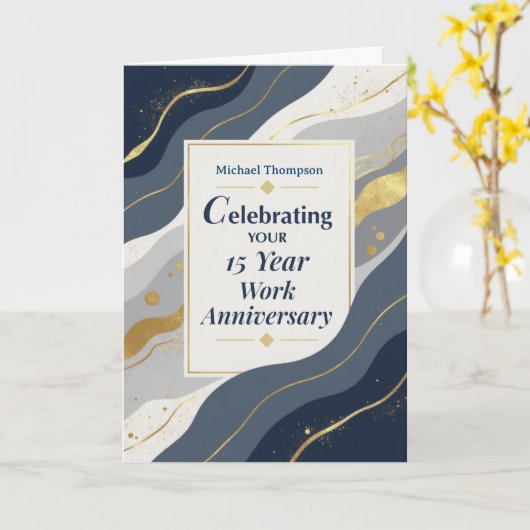 15周年記念社員名入り カード (黄色い花)