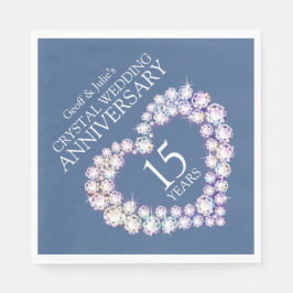 15周年記念結婚ハート結晶カスタム法 スタンダードランチョンナプキン