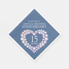 15周年記念結婚ハート結晶カスタム法 スタンダードランチョンナプキン