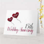 15周年記念結婚レッドローズバルーン大 カード (黄色い花)