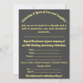 15周年記念結婚招待状 案内状 (裏面)