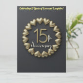 15周年記念結婚招待状 案内状 (スタンド正面)