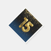 15周年記念金ゴールド風船 スタンダードカクテルナプキン (角)