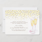 15周年記念 ワインボトルとグラスのイラスト 招待状 (裏面)