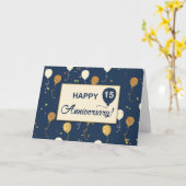 15周年金ゴールド風船 カード (黄色い花)