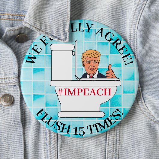 15回フラッシュおもしろい、トイレとアンチトランプのユーモア 缶バッジ (インサイチュ)