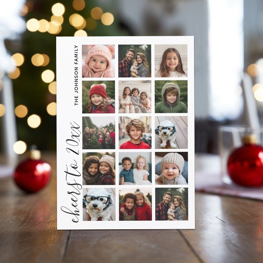 15年の写真応援HYNクリスマスミニマル シーズンカード