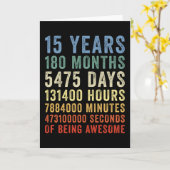 15年の素晴らしカッコいい誕生日 カード (黄色い花)