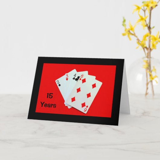 15年は大きな出来事!記念カード カード (黄色い花)