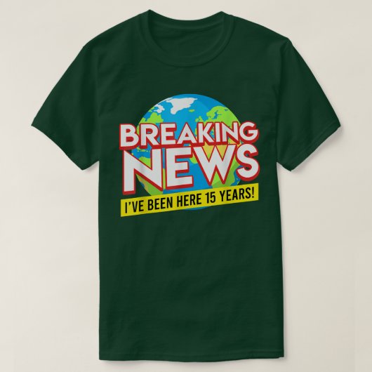 15年サービス会社創立15年W Tシャツ (デザイン正面)